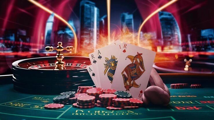 Live dealer dealing cards at SA Gaming table